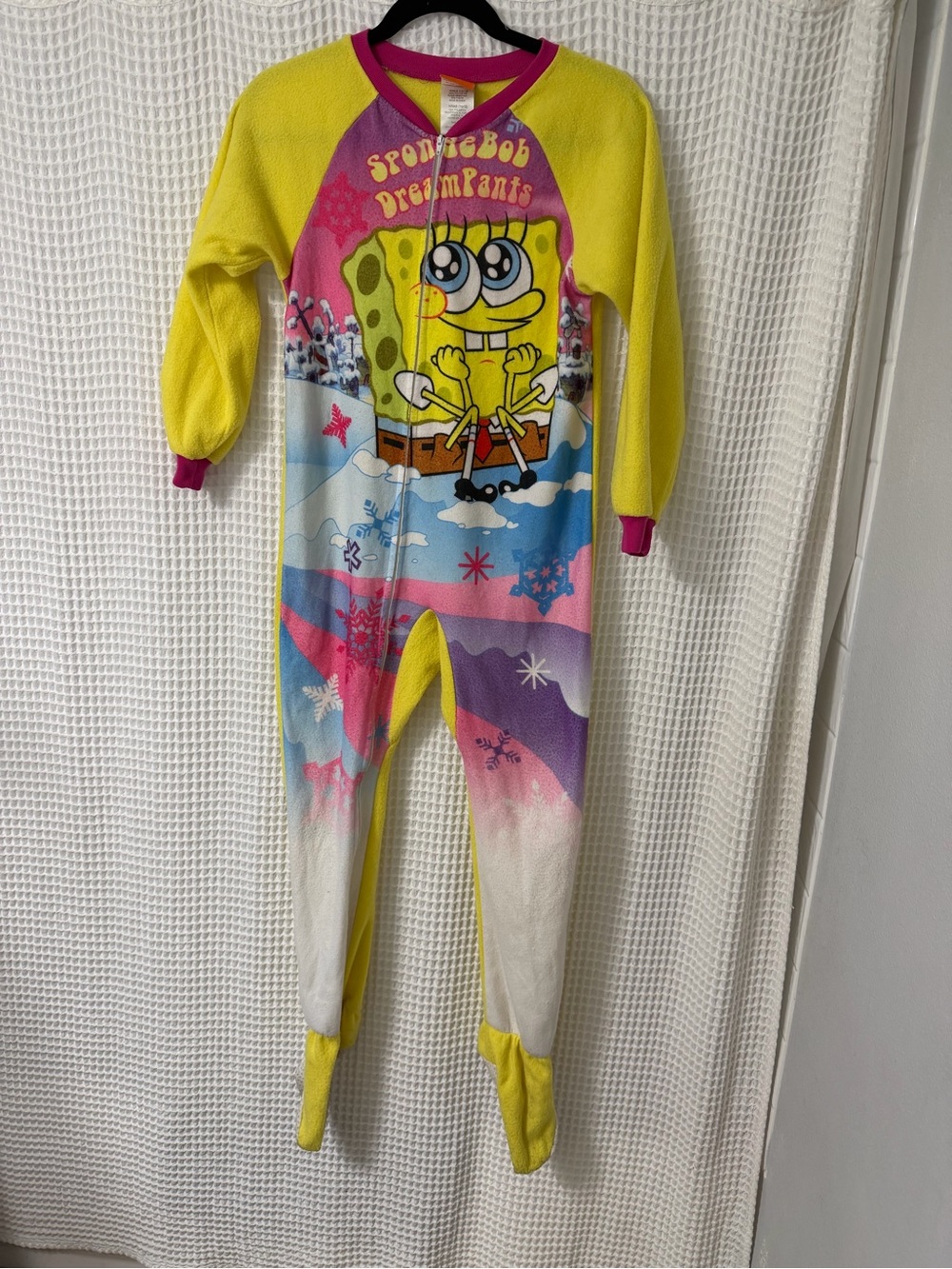 Y2K SpongeBob Girls One-Piece Footed Pajama